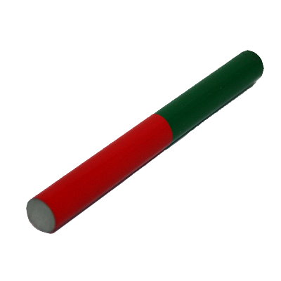 Stabmagnet 10x100 mm Al5 rot-grün
