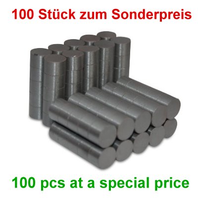 100 Disc Magnets 11x7 mm Y35