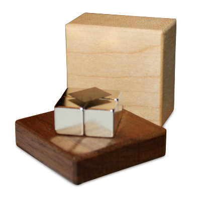 "Floating Graphite" Nickel In Hand-Made Wooden Box