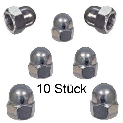 10 Hexagon Cap Nuts M5