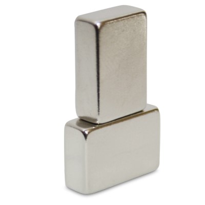 Quadermagnet 15x10x5 mm N45 Nickel