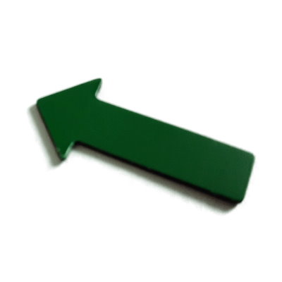 Arrows Of Rubber Magnet 40x20 mm Green