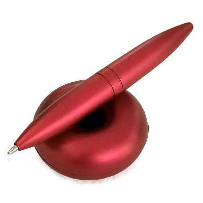 Rotating Pen Red With Magnetic Pen Tray