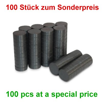 100 Disc Magnets 10x3 mm Y35