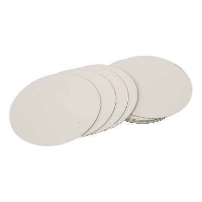 10 Metal Discs 40 mm Self-Adhesive White Flat - Special Offer