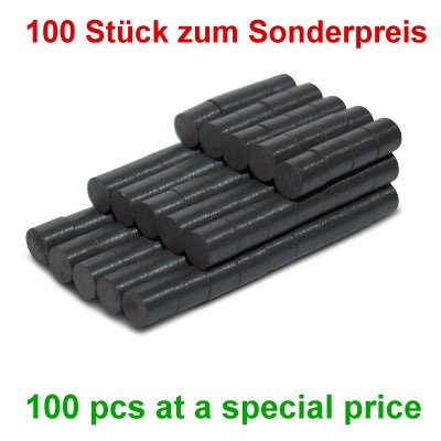 100 Rod Magnets 5x5 mm Y35