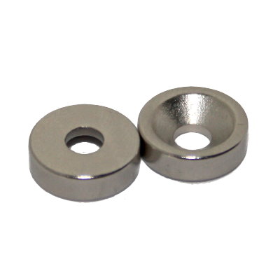 Ring Magnet 10x3x3 mm N45 Nickel with countersink