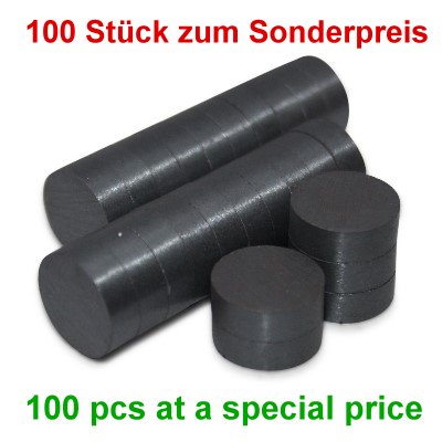 100 Disc Magnets 15x5 mm Y35