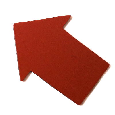 Arrows Of Rubber Magnet 50x38 mm Red