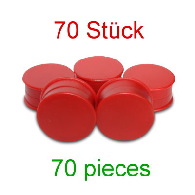 70 Pin Board Magnets 25 mm, Red, Special Price