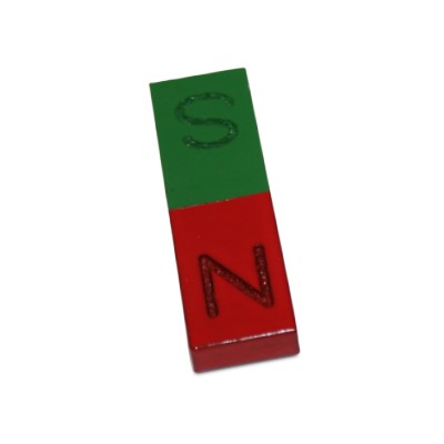 Quadermagnet 50x15x6 mm Al5 rot-grün
