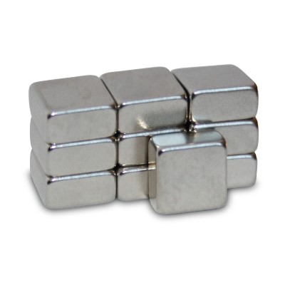 Block Magnet 8x8x4 mm N45 Nickel