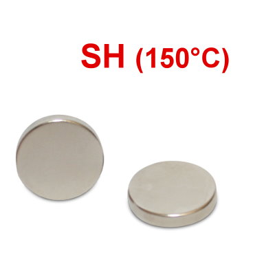 Scheibenmagnet 15x3 mm N44SH Nickel - hocherhitzbar