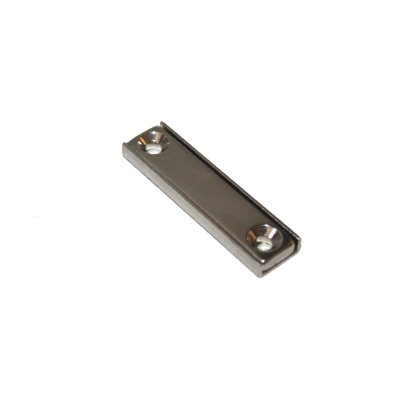 Neodymium Bar in U-Profile, 50x13x5 mm, 2 Countersunks And Counterpart