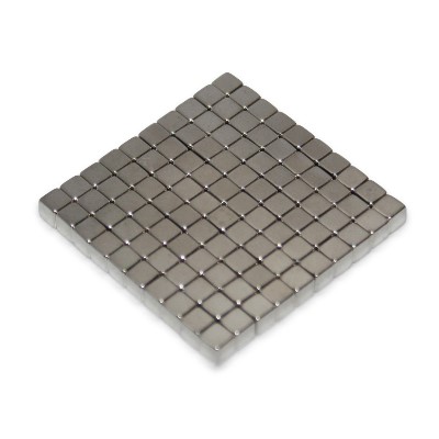 100 Cube Magnets 3 mm N45 Nickel