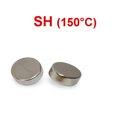 Scheibenmagnet 8x3 mm N44SH Nickel - hocherhitzbar