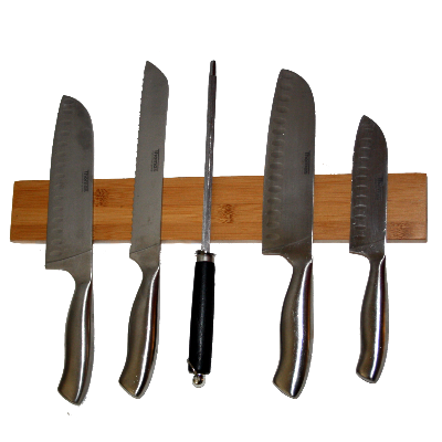 Magnetische Messerleiste aus Bambusholz