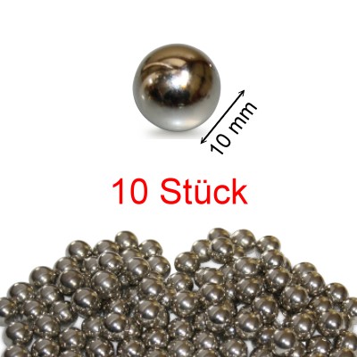 10 Stahlkugeln 10 mm ungehärtet