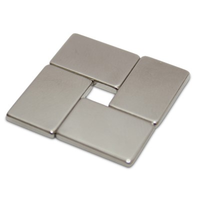 Quadermagnet 15x10x2 mm N45 Nickel