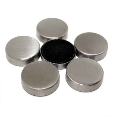 Neodymium Magnet In Steel Shell With Felt Cover 25 mm
