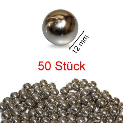 50 Stahlkugeln 12 mm ungehärtet