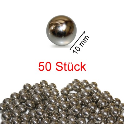 50 Stahlkugeln 10 mm ungehärtet
