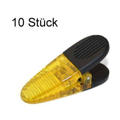 Clip Magnet Of Acrylic With Neodymium Yellow, 10 Pieces