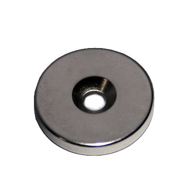 Disc Magnet 25x4 mm Nd With Countersink For Screws M5