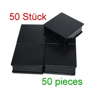 50 Kunststoffmagnete 35x35 mm Ferrit schwarz, Toppreis
