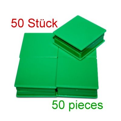 50 Kunststoffmagnete 35x35 mm Ferrit grün, Toppreis